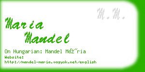 maria mandel business card